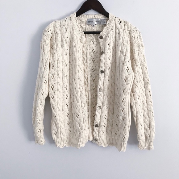 Vintage Sweaters - Vintage ivory cardigan